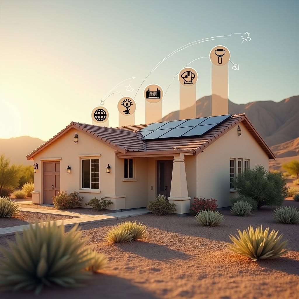 Henderson home with residential systems illustration
